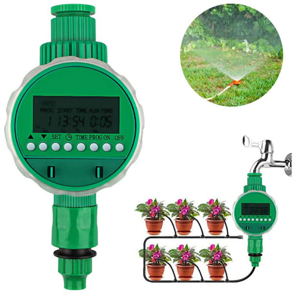 Automatisk vanding timer Vanding timer Timer LCD-display Tidsbesparende