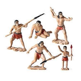 5x Mini Primitive Mand Model Mikro Landskab Karakter Figurer til Børn