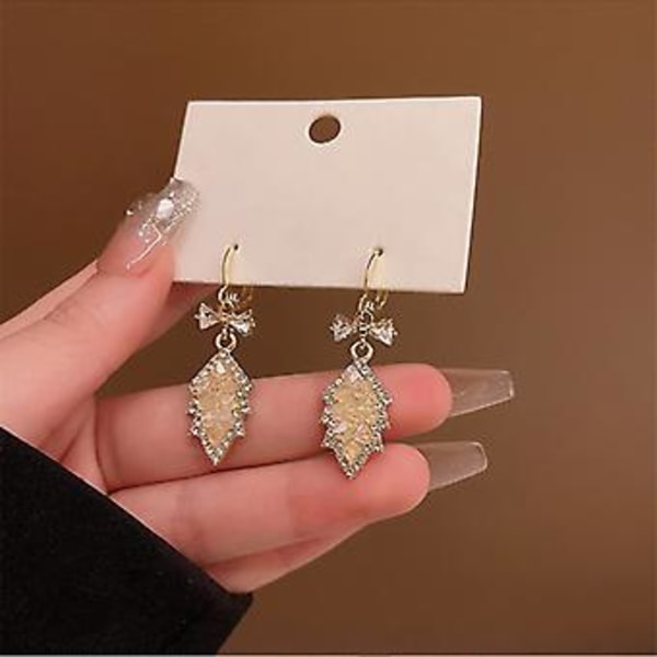 Zirkon Bue Crystal Blad Inlagt Rhinestones Luksus Ørepynt Kvinners Personlighet Mote Ørepynt Bryllup Smykker Bursdagsgaver-ed157 ( ED101)