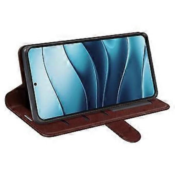 Plånboksfodral för Xiaomi Redmi Note 14 Pro 5G Crazy Horse Textur Ställ Läder Telefonskal (Stil D)