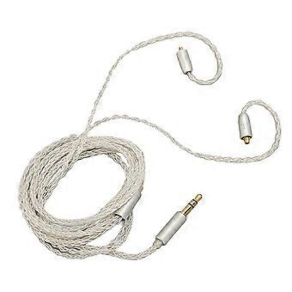 Sølvbelagt Kobber Hovedtelefon Kabel Udskiftning 8-strenget Flettet Hovedtelefon Lydkabel til SE215 SE315 til UE900( )
