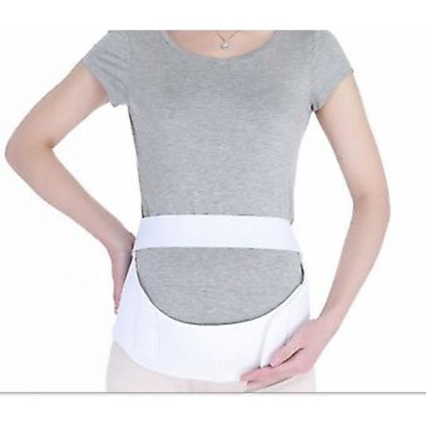 Vit Graviditetsstöd Rtdep Graviditetsbälte Abdominalt Stöd, Justerbart Graviditetsbälte för Rygg/Midja/Mage Baby Mageband