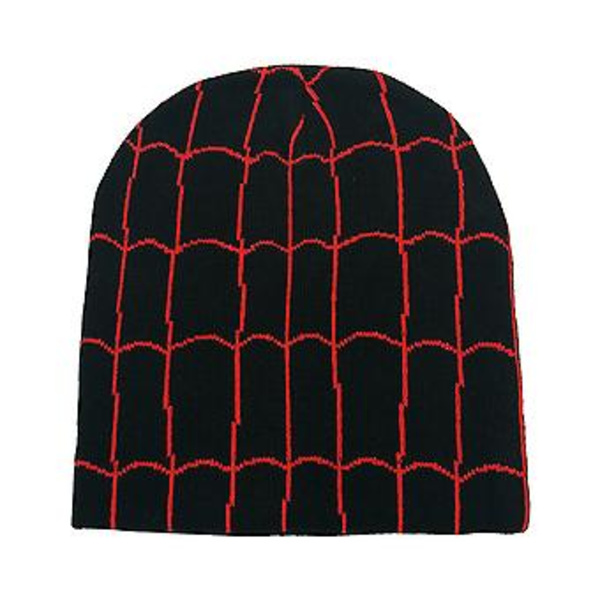 Mænd Kvinder Spider Man Superhelt Strikket Beanie Hat Efterår Vinter Varme Skullies Cap Cosplay Kostumer (Sort)
