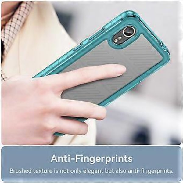 För Samsung Galaxy Xcover7 Mobilskal Anti-fall TPU + Akrylskydd (Transparent Blå)