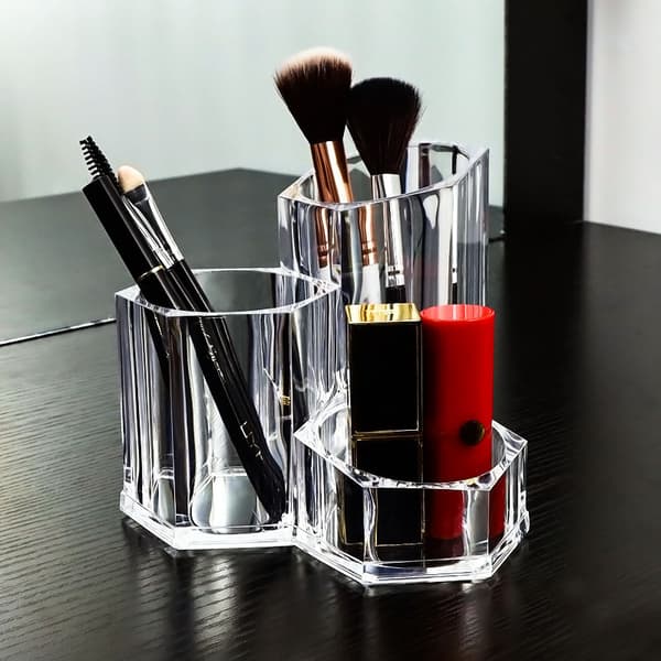 (transparent) Makeupborsthållare Organizer Kosmetiska Borstar Cont