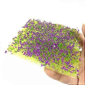 Græsrede Model Simulation Turf Terræn Model Kunstgræs til Tog (violet grøn)