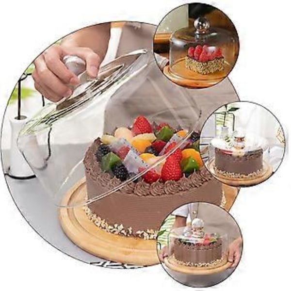 1 stk. husholdnings brødtallerken, kagetallerken, praktisk snackbakke med glaslåg