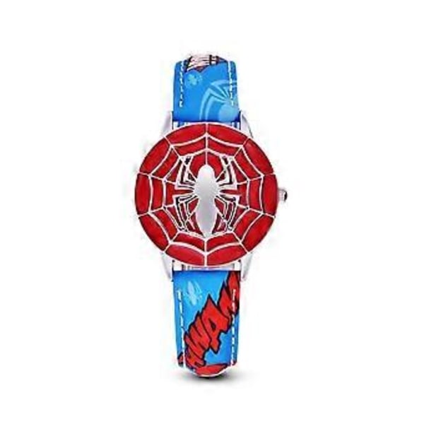 Spiderman Captain America Iron Man Avengers Lasten Poikien Kvartsikello Käännettävä Kotelo Lapsille Lahjaksi (Spider-Man)