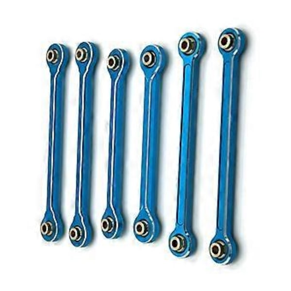 RC Bil Uppgradering Dragstång Länkstång Styrstång Set för 1/10 10208 RC Bil Uppgraderingsdelar Blå