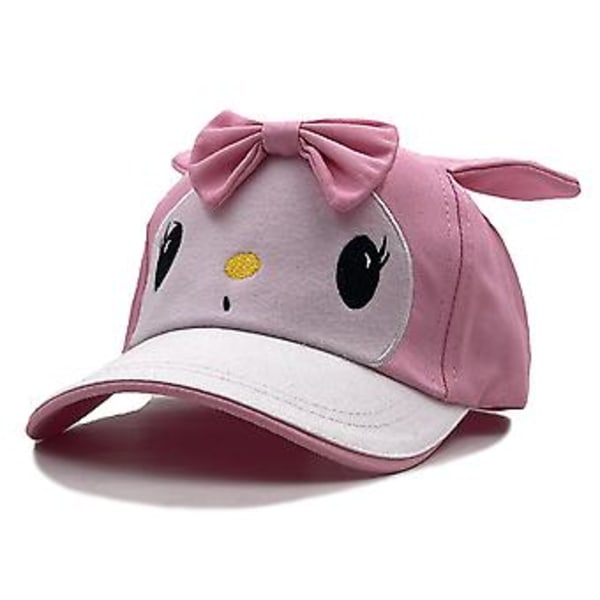 Lasten tytöt Kawaii Kuromi Melody Baseball-lippis söpöt 3D-korvat kesäurheilun säädettävät aurinkolippikset Anime Catoon Creative Gift (Pink)