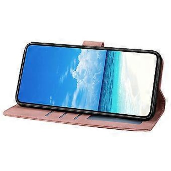 Fodral för Motorola Edge 60 Fusion 5G, fjäril och blomma tryckt PU-läder Plånboksställ Telefonskal (Roséguld)