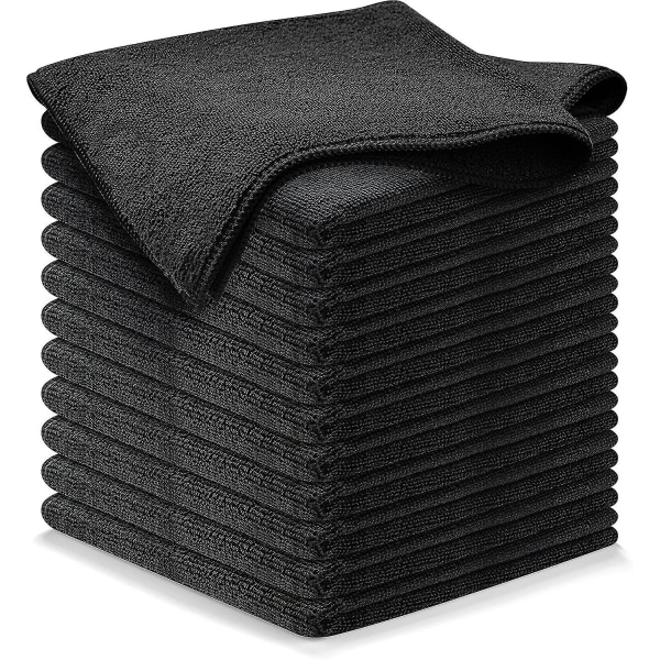 Kryc Microfiber Cleaning Cloth - 12pcs (16x16 Inch) High Performance - 1200 Washes, Ultra Absorbent Car Towels Traps Grime & Liquid For Streak-free Mi