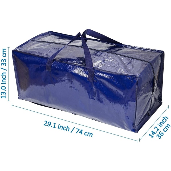 4-pack blå extra stora tunga flyttväskor med ryggsäck Stra