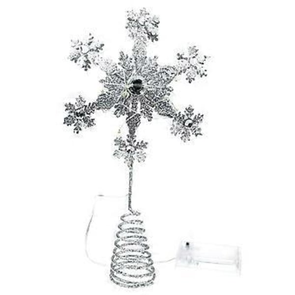 Vintage Ornament Hallow Wire Stjärna Topp Utomhus Granstjärna Stjärnornament Jultomte Granstjärna