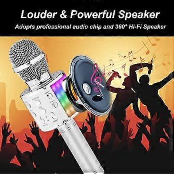 silveryKids Star Karaoke, Børnemikrofon, Bluetooth Pigelegetøj og Gave til 2, 3, 4, 5, 6+ år. Også egnet til voksne