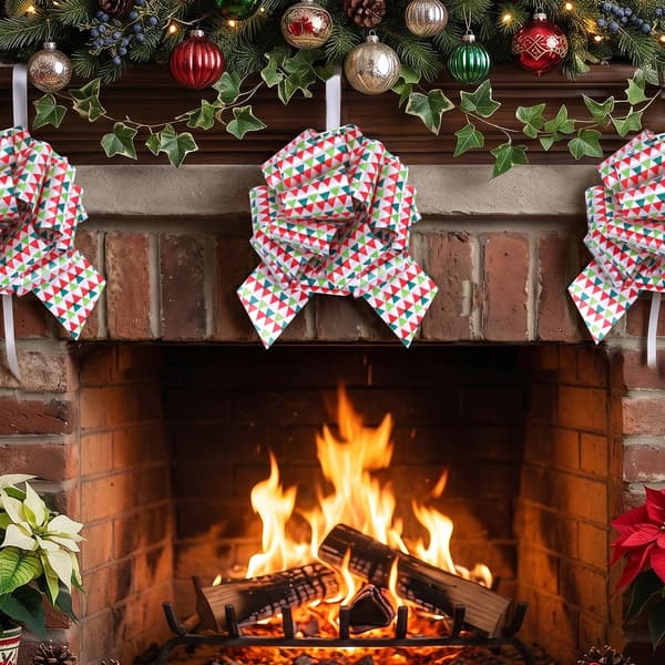 24 julklappsrosetter - julklappsinslagning dekoration streamers