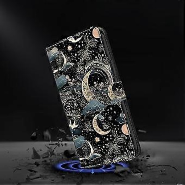 För iPhone 16 Pro Max Fodral PU Läder Plånbok Flipskydd med Ställfunktion (Stil I)