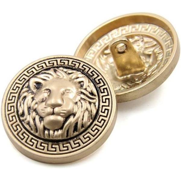 10 stk. tøj knapper - Fashion Lion Head sy knap metal Bu