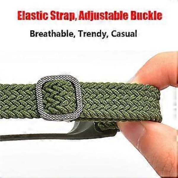 (C)4 stk. urrem i nylon til Xiaomi Mi Band 3/4/5/6/7/NFC sort