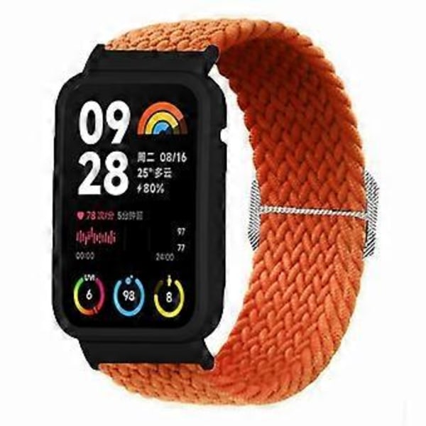 Typ B För Xiaomi Smart Band 8 Pro Klockarmband Flätat Nylonband med Klockfodral (Stil B)