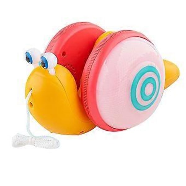 Snigel Dragsleksak Snigel Toddler Hållbar ABS Dragsleksak Dragande Sniglar Baby Musikleksak för Bebisar i Åldern 1 Till 3 År ( )