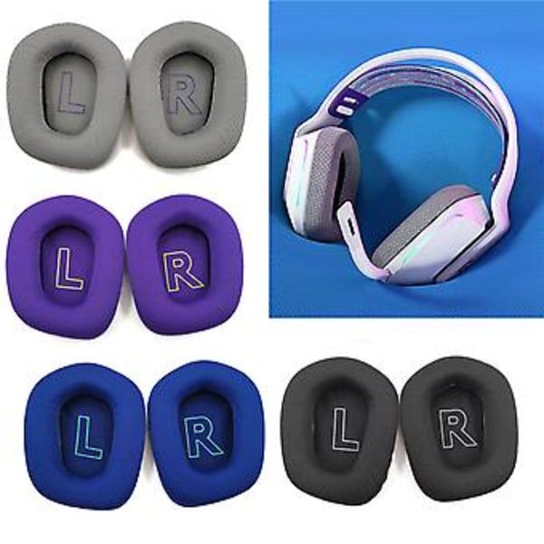 Andningsbara Mesh-Öronmuffar för G733 G335 Headset-Öronkuddar Reparationsdelar (Lila)