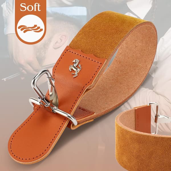 Barber læder strop til barbering af lige barberknive, 52 cm