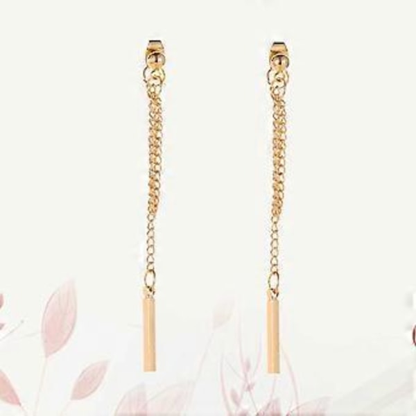 1 Par Lange Tassel Ørepynt Minimalistisk Øredropp Elegant Øreheng Kvinner Dangler Øre Smykker Gull