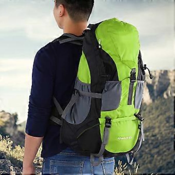 Free Knight 50L Vattentät Väska Camping Klättring Utomhus Resa Vandringsryggsäck (Grön)