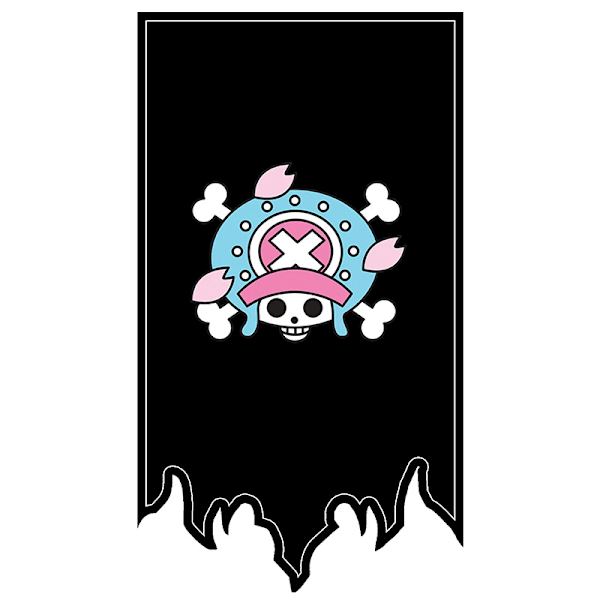 4 osan lippua Anime-lippu Luffy Pirate Legion -seinäkoriste B