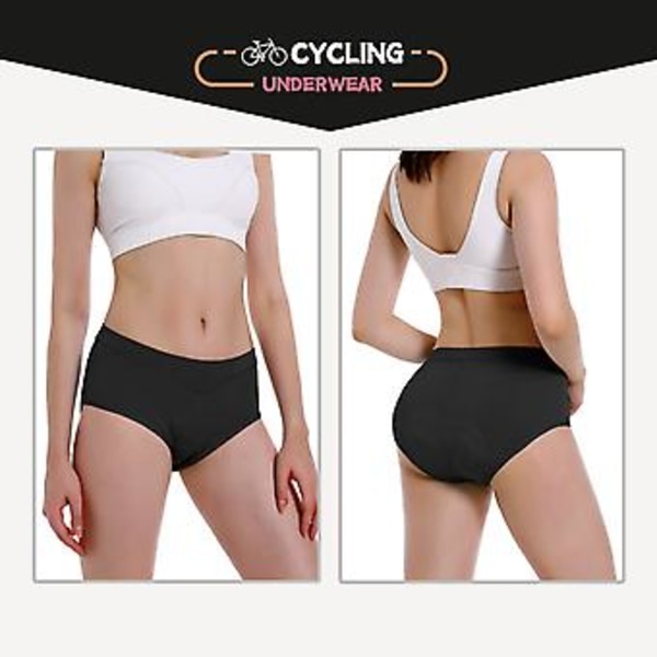 Dame 4D Polstrede Cykelbukser Cykelshorts Cykelshorts Dame Cykelbukser -GSL M sort