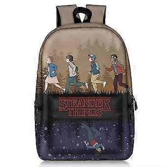 Stranger Things Tryckta Reseryggsäckar Studenter Skolväska Presenter (D)