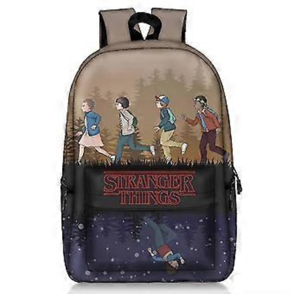 Stranger Things Trykte Reise Ryggsekker Studenter Skoleveske Gaver( D)