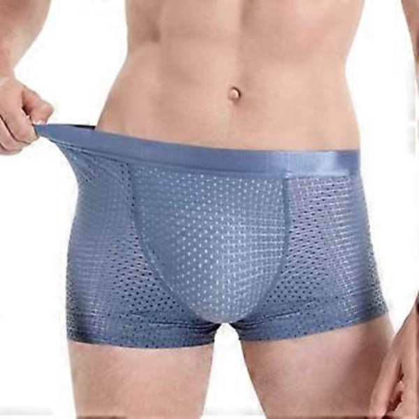 Nylon Isilks Underkläder för Män Andningsbara Sömlösa Isilks Underkläder Låg Midja (XXL Röd)