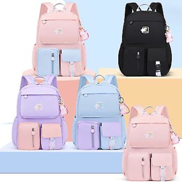 Kid Waterproof Children School Bag Cartoon 3d Unicorn Book Bag Pink Large(L Pink)