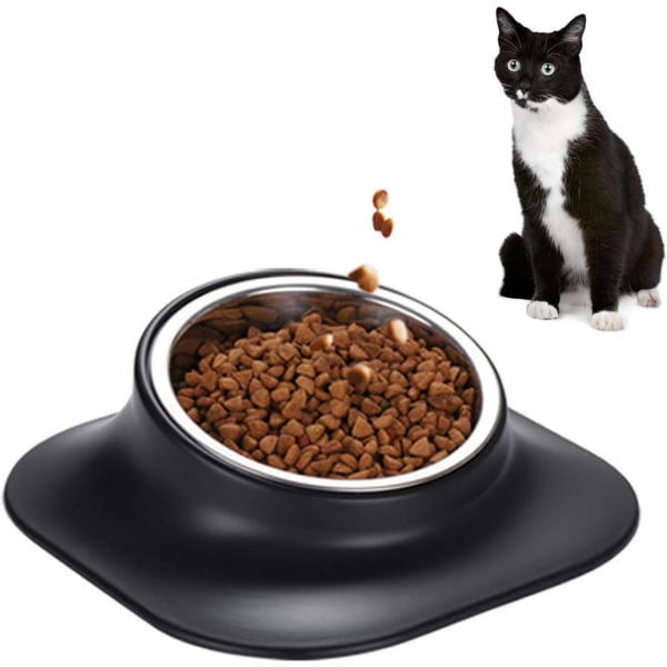 Förhöjd kattskål, 420 ml kattskål med stativ, rostfritt stål