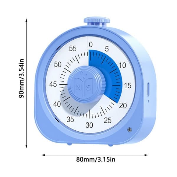 BLÅ Visuell Timer Klokke Blå