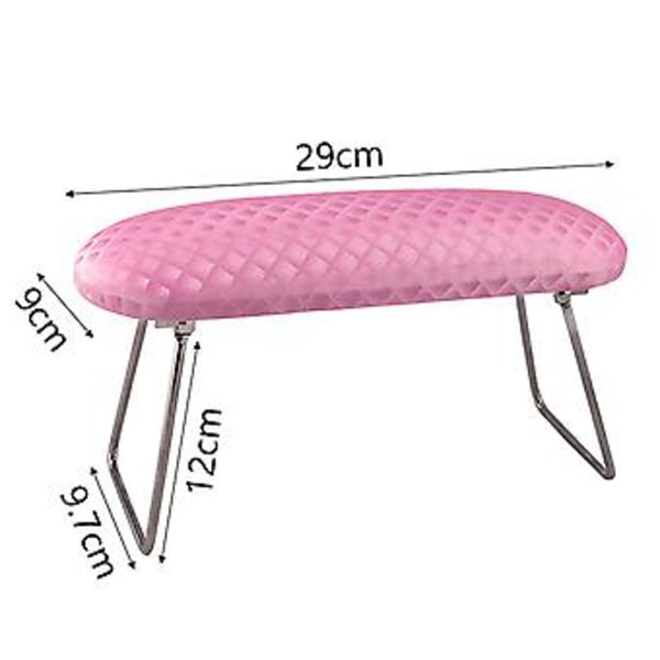 Neglekunst Læder Håndstøtte Pude Salon Manicure Holder Værktøj Skønhed (Pink)