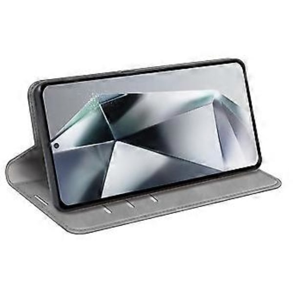 Til Samsung Galaxy S25 Ultra Etui Skin-Touch Læder Wallet Telefon Cover (Style D)