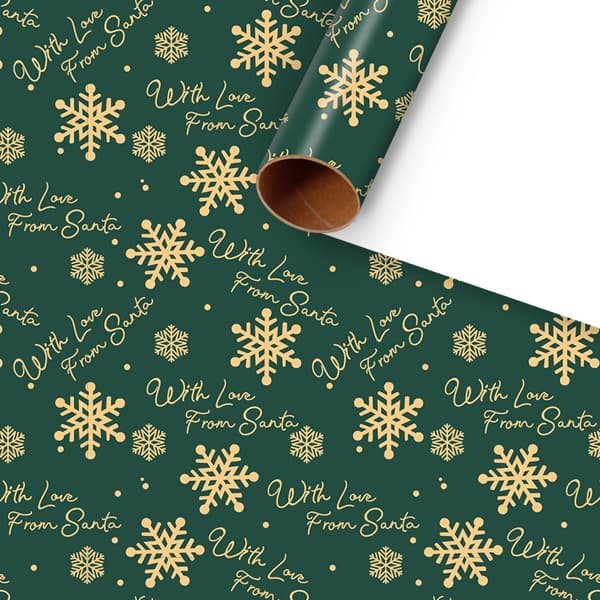 6 julklappspapper, dekorativt presentpapper med julgran- och snöflingemönster, bestruket papper