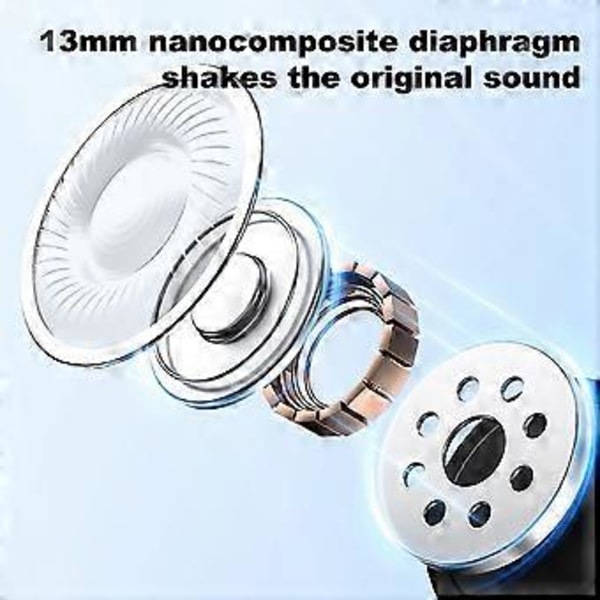 Vedenpitävät Bluetooth-nappikuulokkeet, Stereo Bass -langattomat nappikuulokkeet latauskotelolla ja LED-tehonäytöllä urheiluun