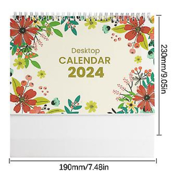 2024 Engelsk Skrivbords kalender Lager Skrivbords kalender Dubbellager Förstärkning Fordurable Vacker Och Atmosfärisk Utseende  A