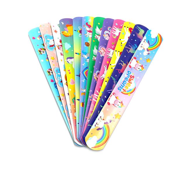 24 st Slap Snap Armband (Enhörningen), Slap Band för Barn, Multi