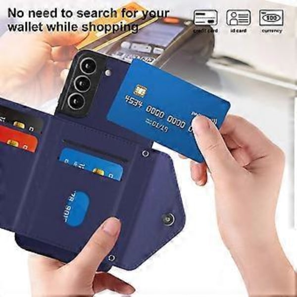 YB Leather Coating Series-8 Samsung Galaxy S22+ 5G -kotelo RFID-suojatuilla korttipaikoilla