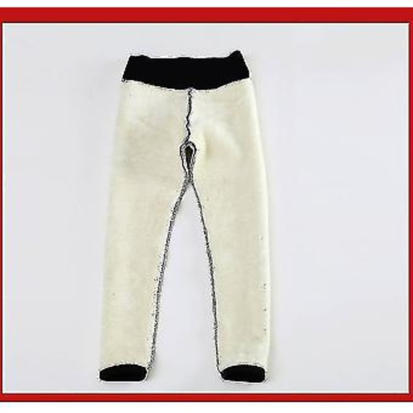 Vinter Sherpa Fleecefodrade Leggings för Kvinnor, Hög Midja Elastiska Tjocka Cashmere Leggings Plush Varma Termiska (3XL Svart)