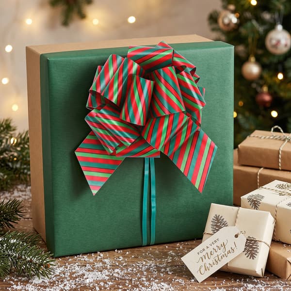 24 julklappsrosetter - julklappsinslagning dekoration streamers