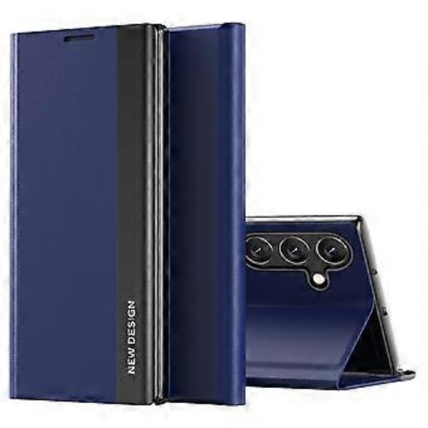 Til Samsung Galaxy A25 5G Etui Stødsikkert PC-skal+Læder Stand Telefon Cover (Safir)