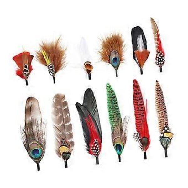 Hattfjädrar Blandade Fjädrar Mode Cowboyhatt Fjäder Hantverksfjädrar för Fedora Dekor DIY Centerpieces Hantverkstillbehör (Stil D)