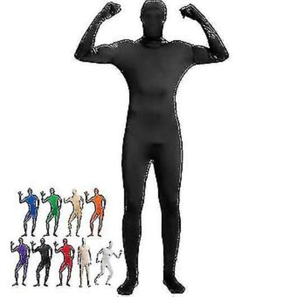 Unisex Helkroppsdress Herrar Kvinnor Vuxna Barn Spandex Stretch Vuxen Kostym (180cm Svart)