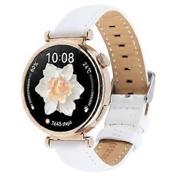 För Garmin Lily 2 Active/Lily 2 Armband 14mm Topplager Nappa Läder Klockarmband - Vit(Vit)